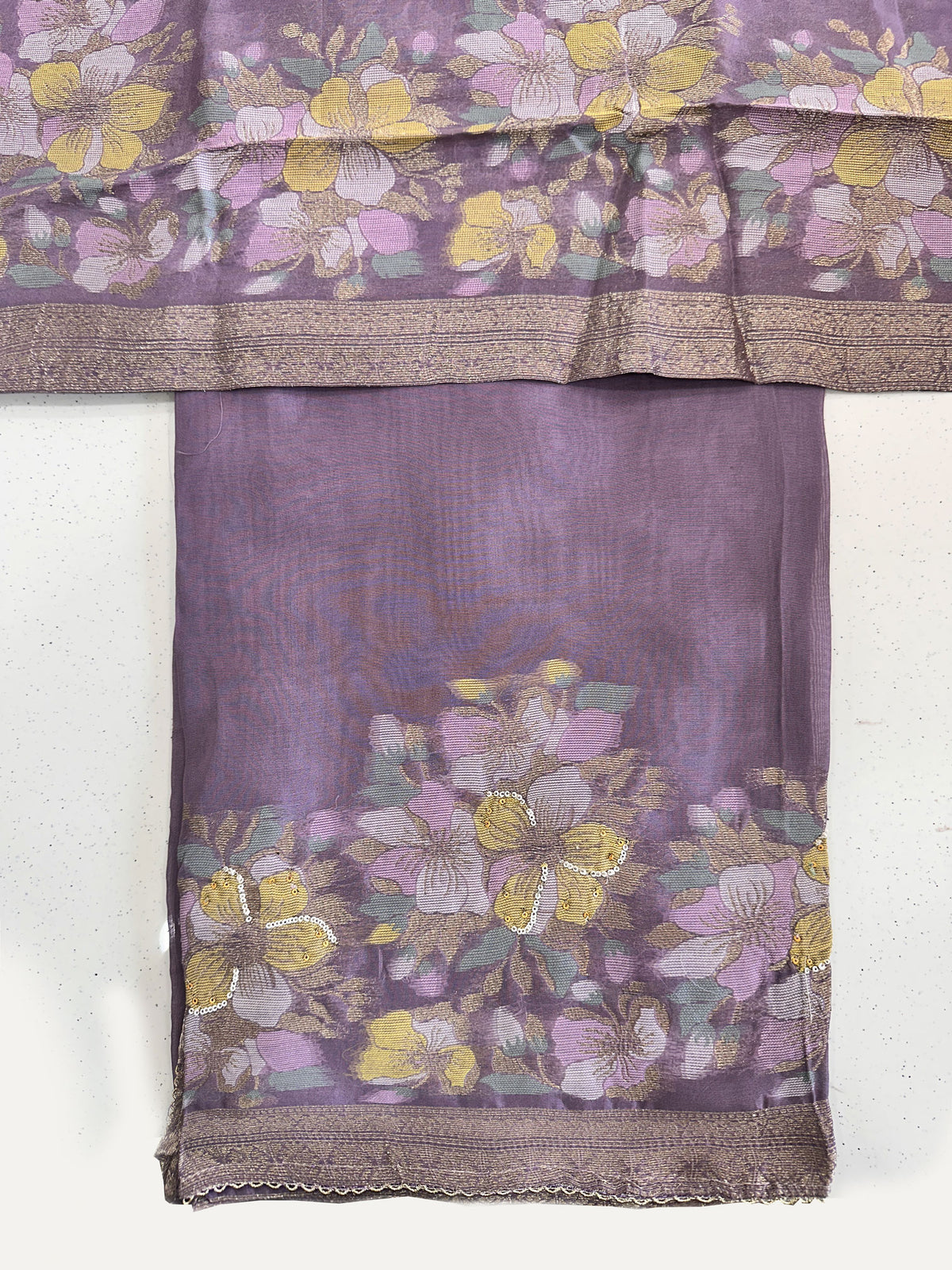 Banarasi Jacquard Silk Unstitched Suit Set various colors