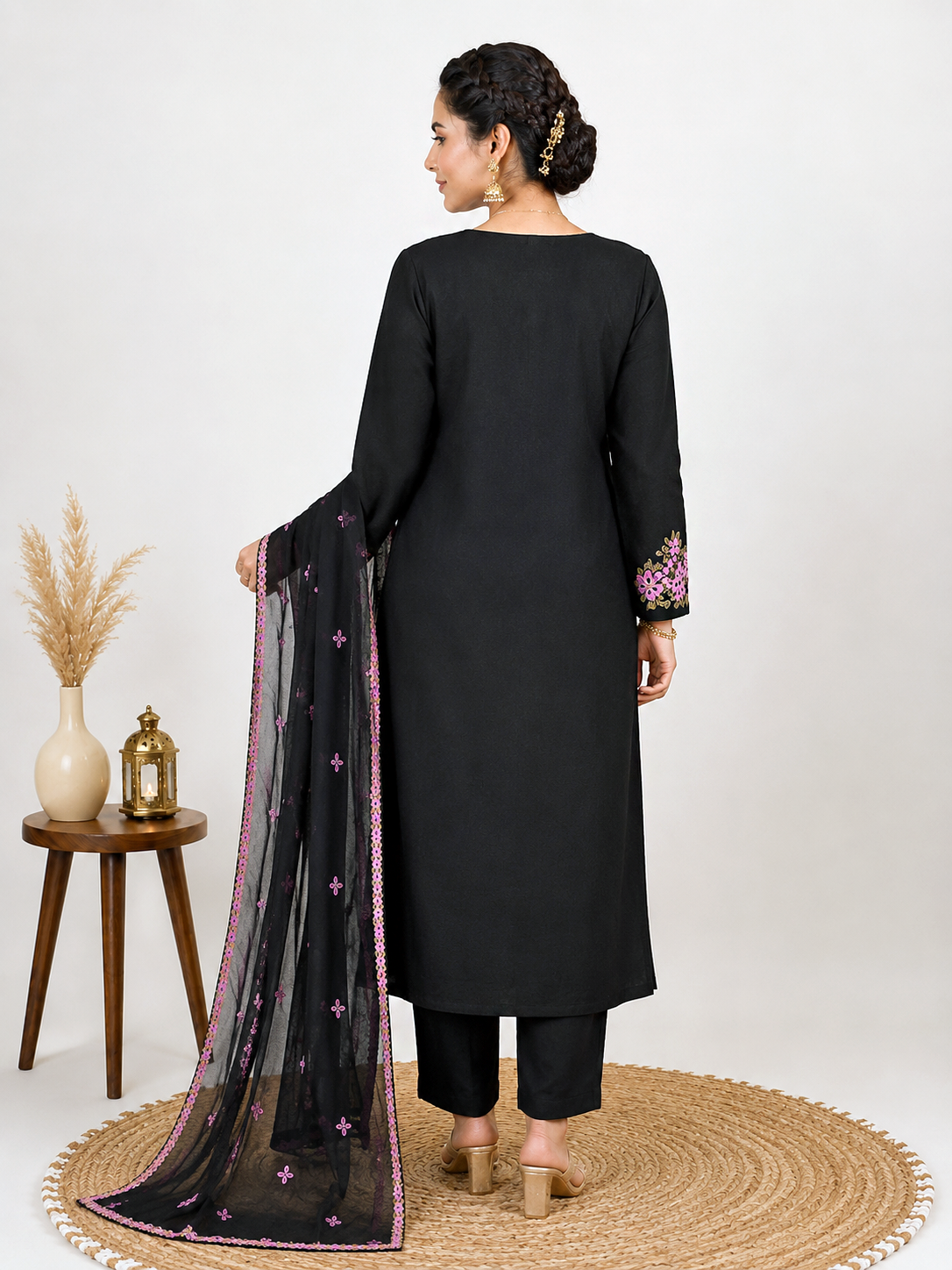 Embroidered Palazzo Suit Set Gizza Cotton various Colours