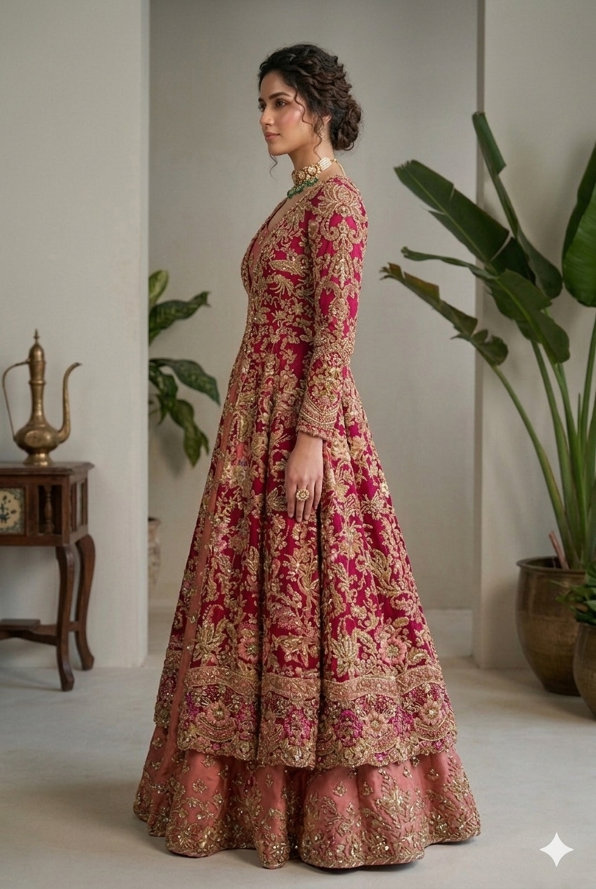 Red 2 Lehnga no front image