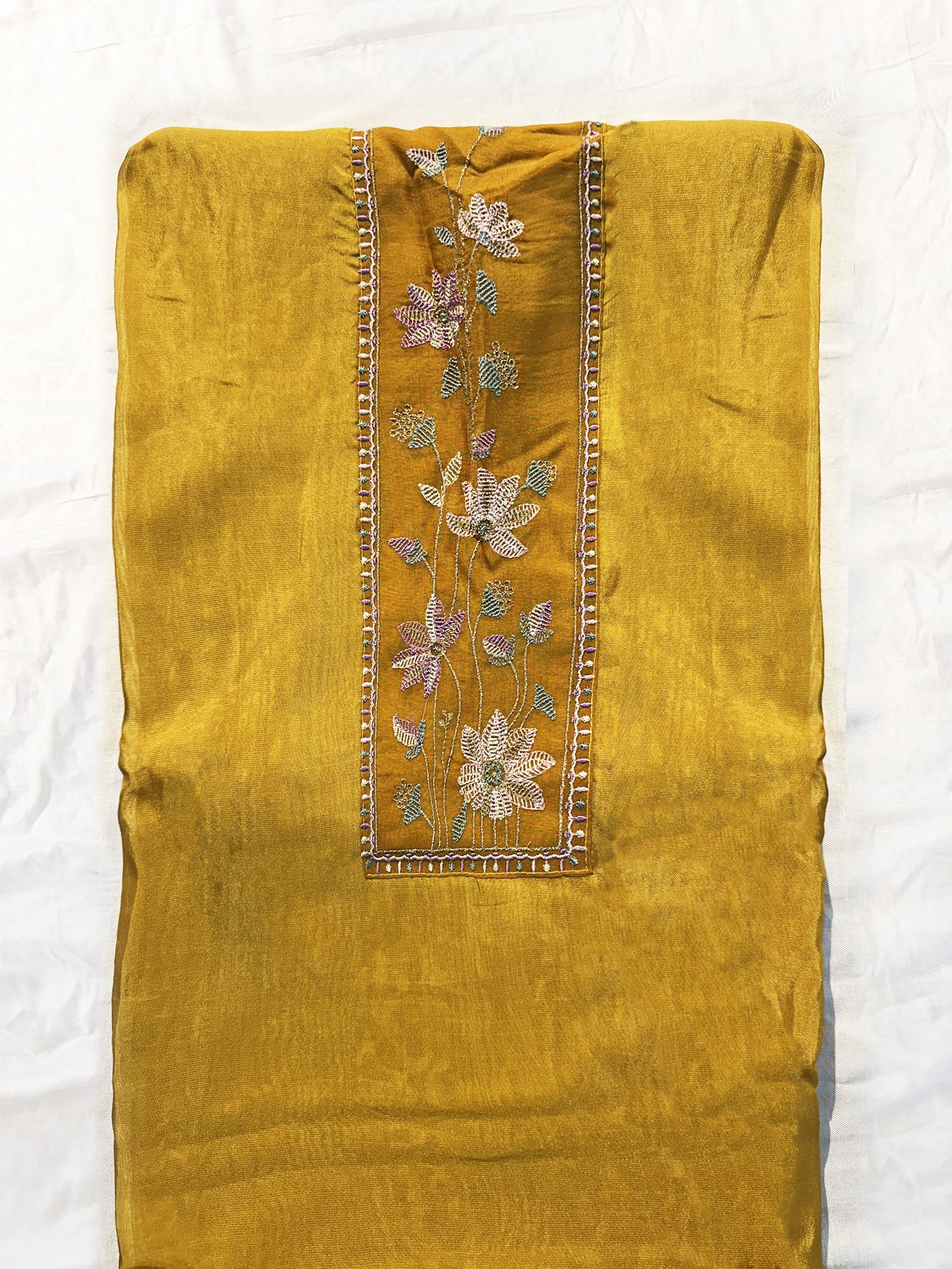 Banarasi Jacquard Silk Unstitched Suit Set various colors