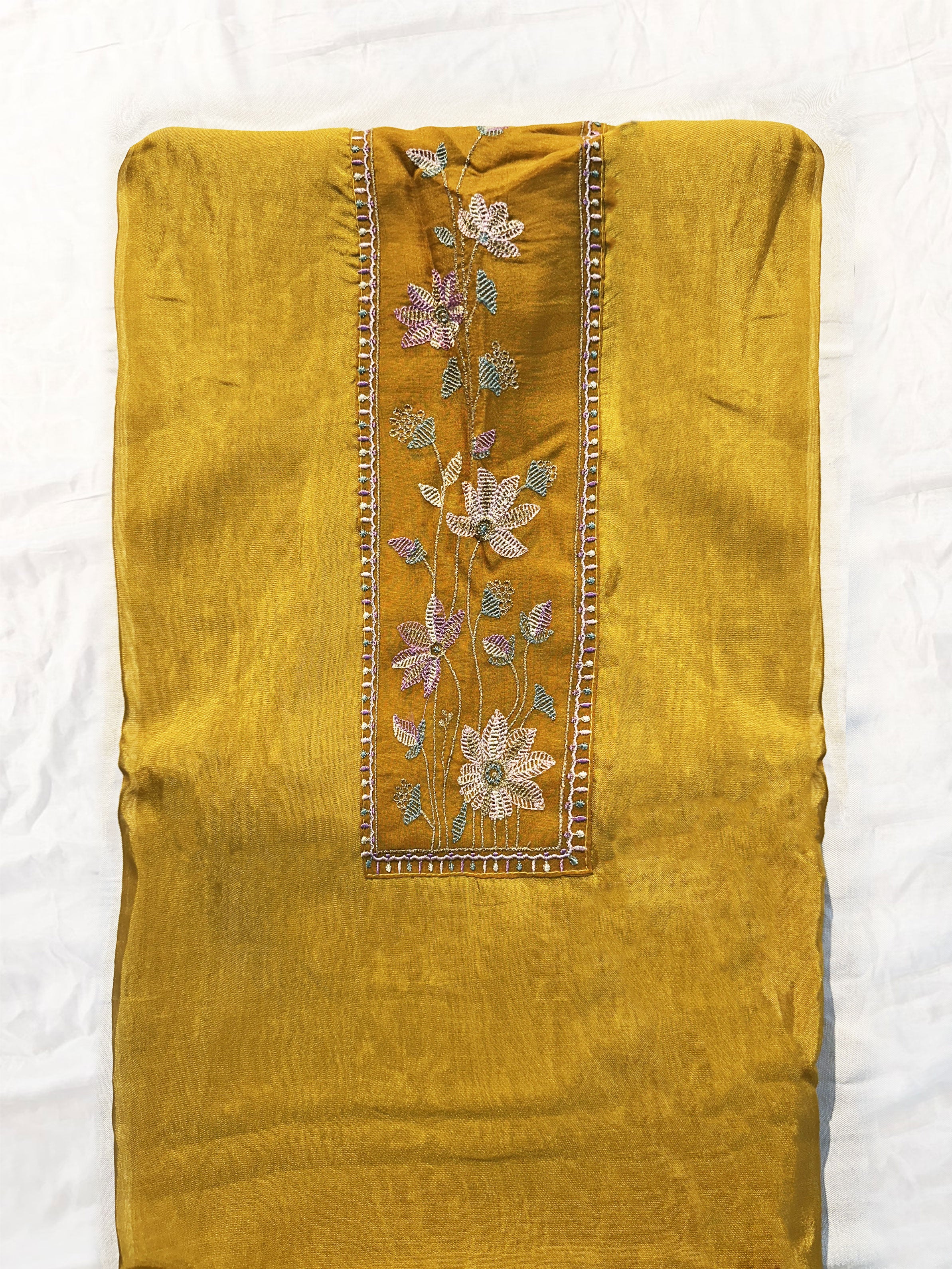 Banarasi Jacquard Silk various colors Unstitched Suit Set