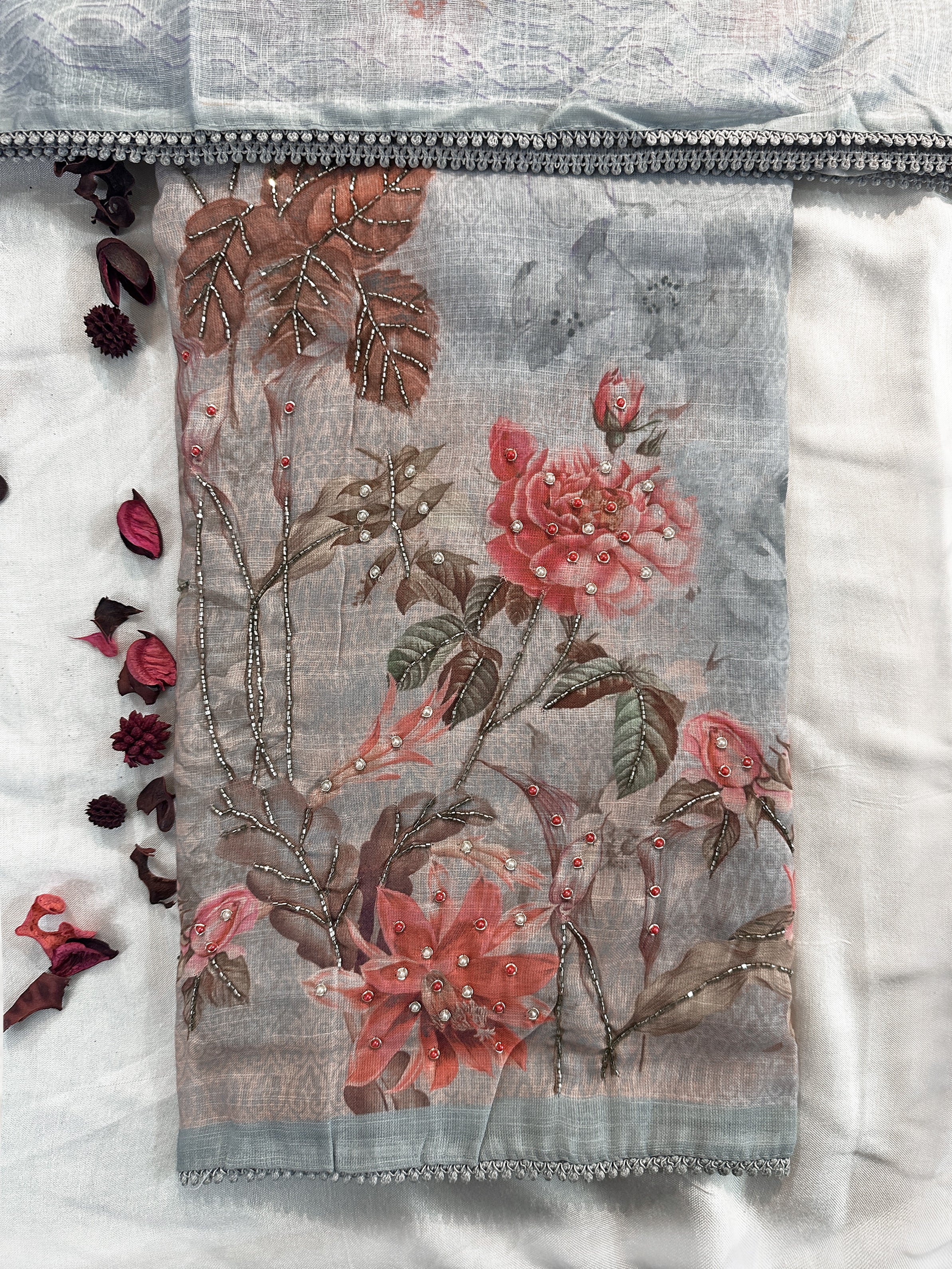 Linen Cotton Unstitched Suit Set 3 Colors