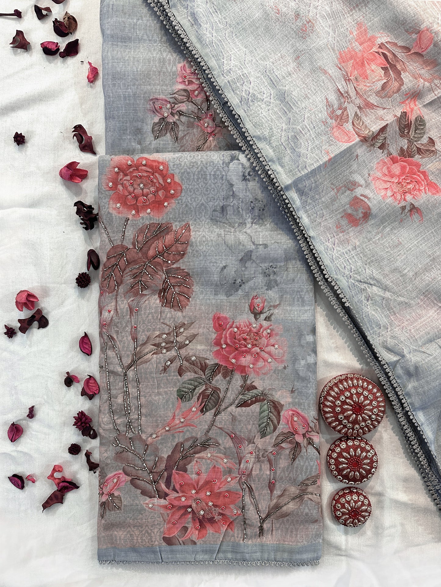 Linen Cotton Unstitched Suit Set 3 Colors