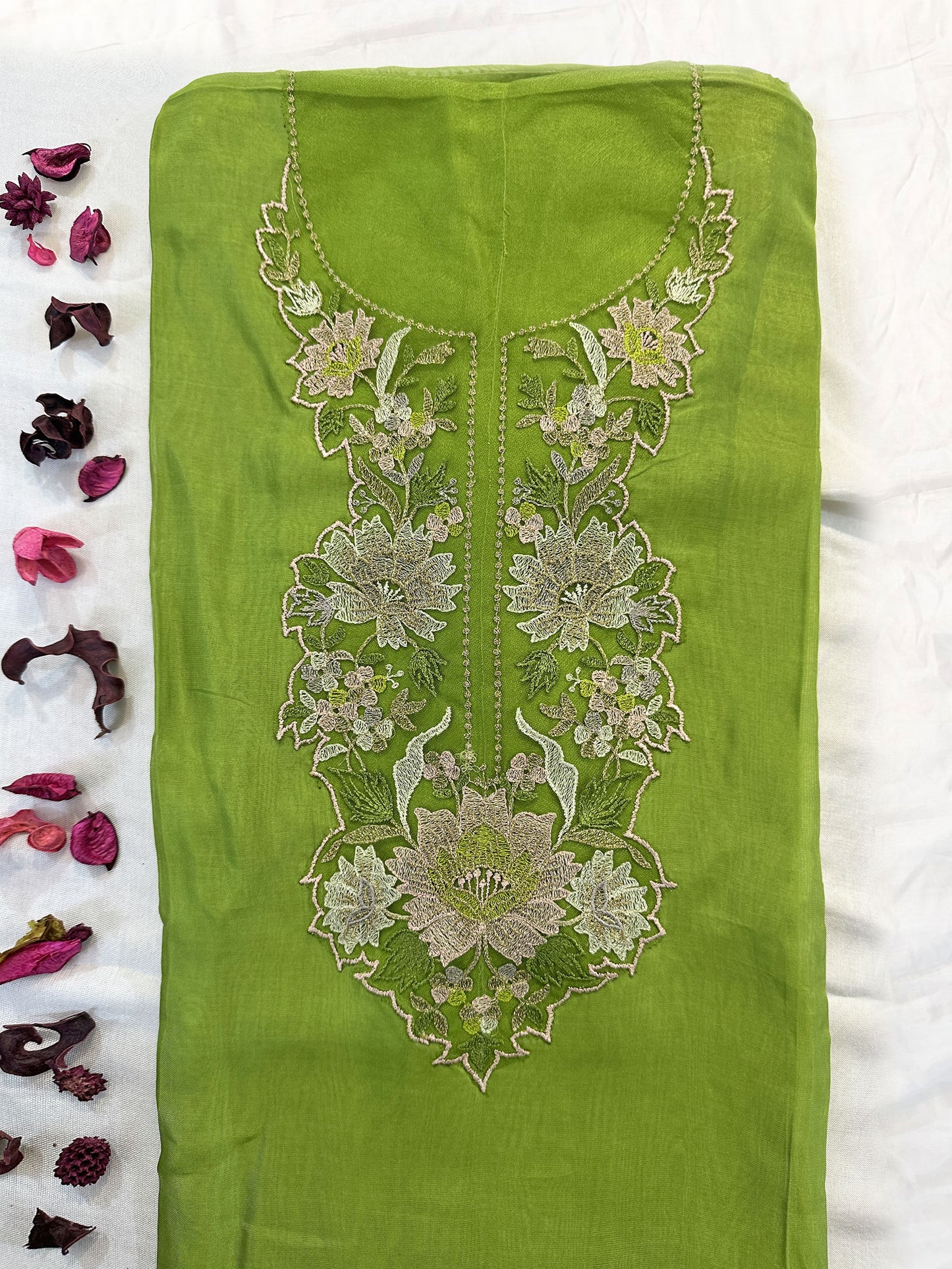 Banarasi Jacquard Silk Unstitched Suit Set various colors