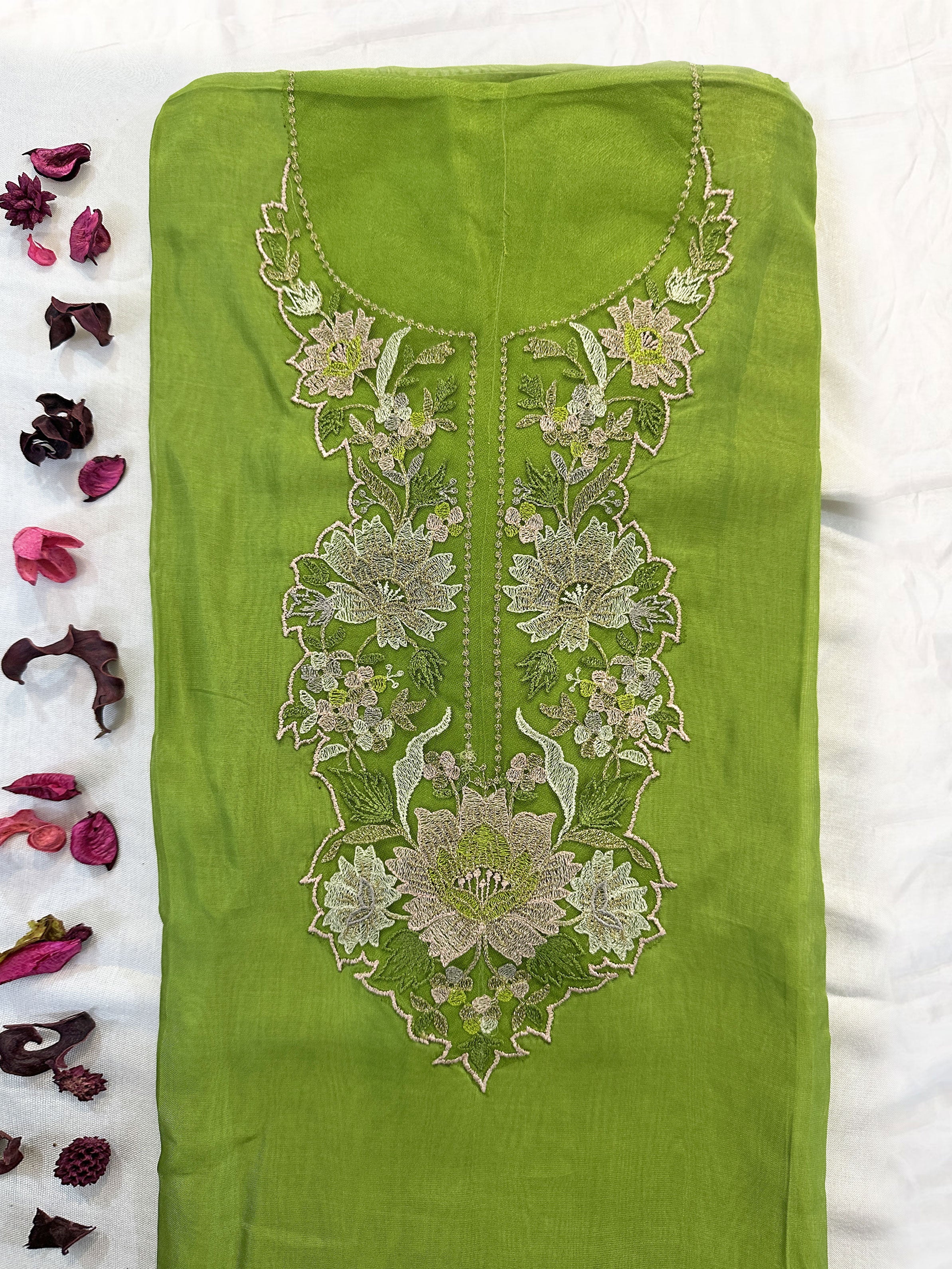 Banarasi Jacquard Silk various colors Unstitched Suit Set
