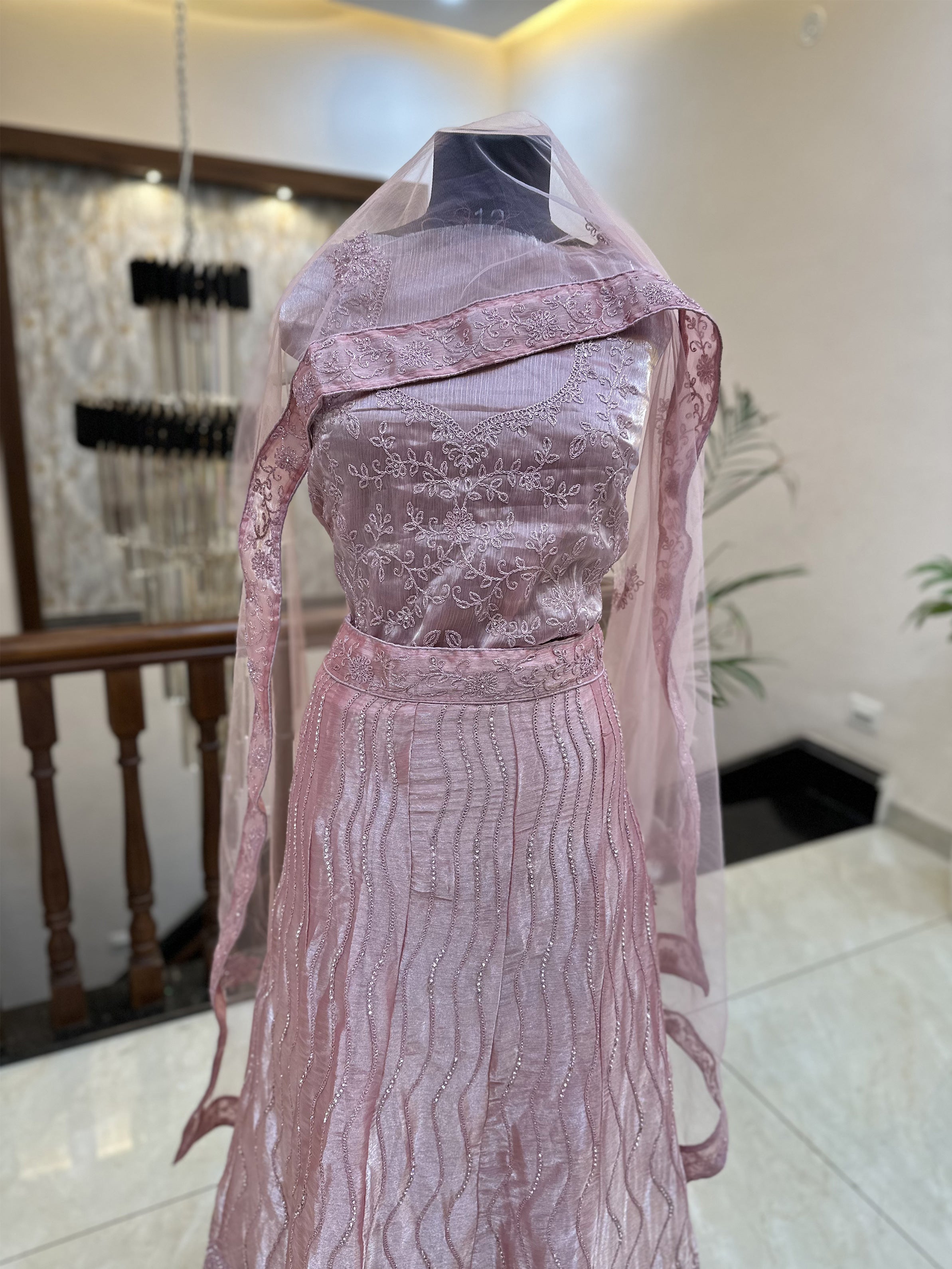 Jimmy Choo Fabric Lehenga Set Pink color