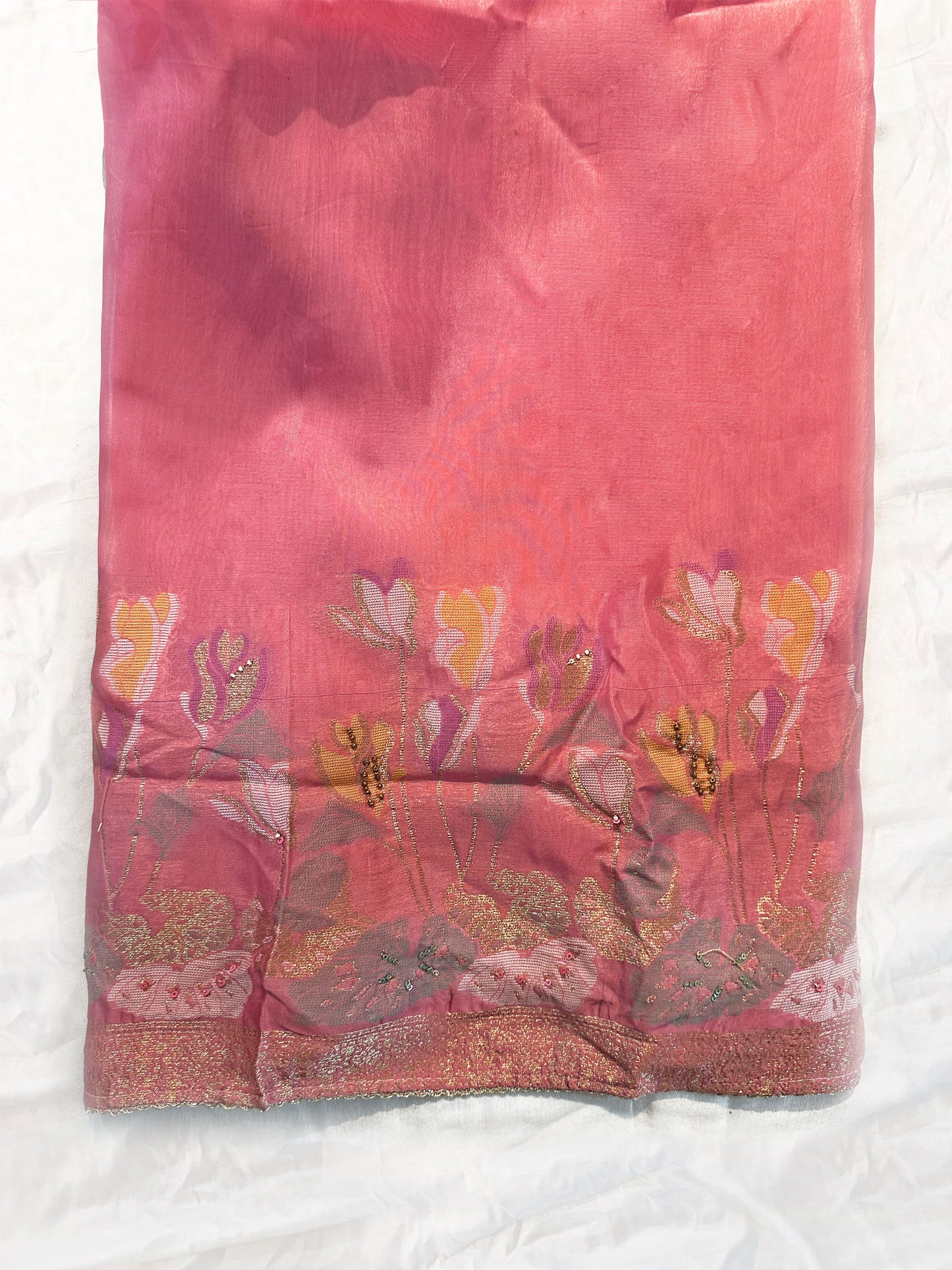Banarasi Jacquard Silk Unstitched Suit Set various colors