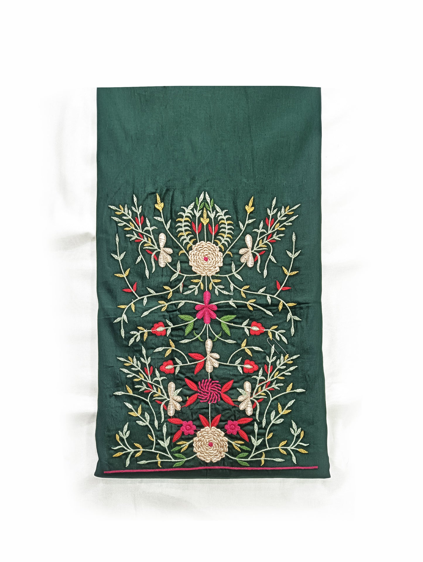 Floral Embroidered Cotton Unstitched Suit Set