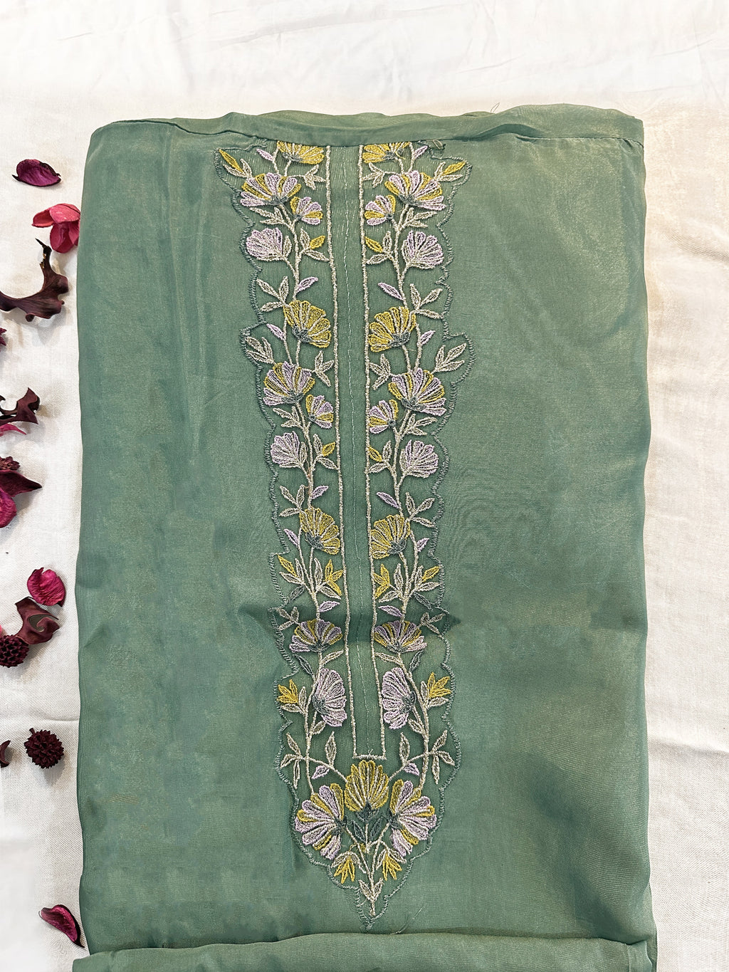 Banarasi Jacquard Silk various colors Unstitched Suit Set