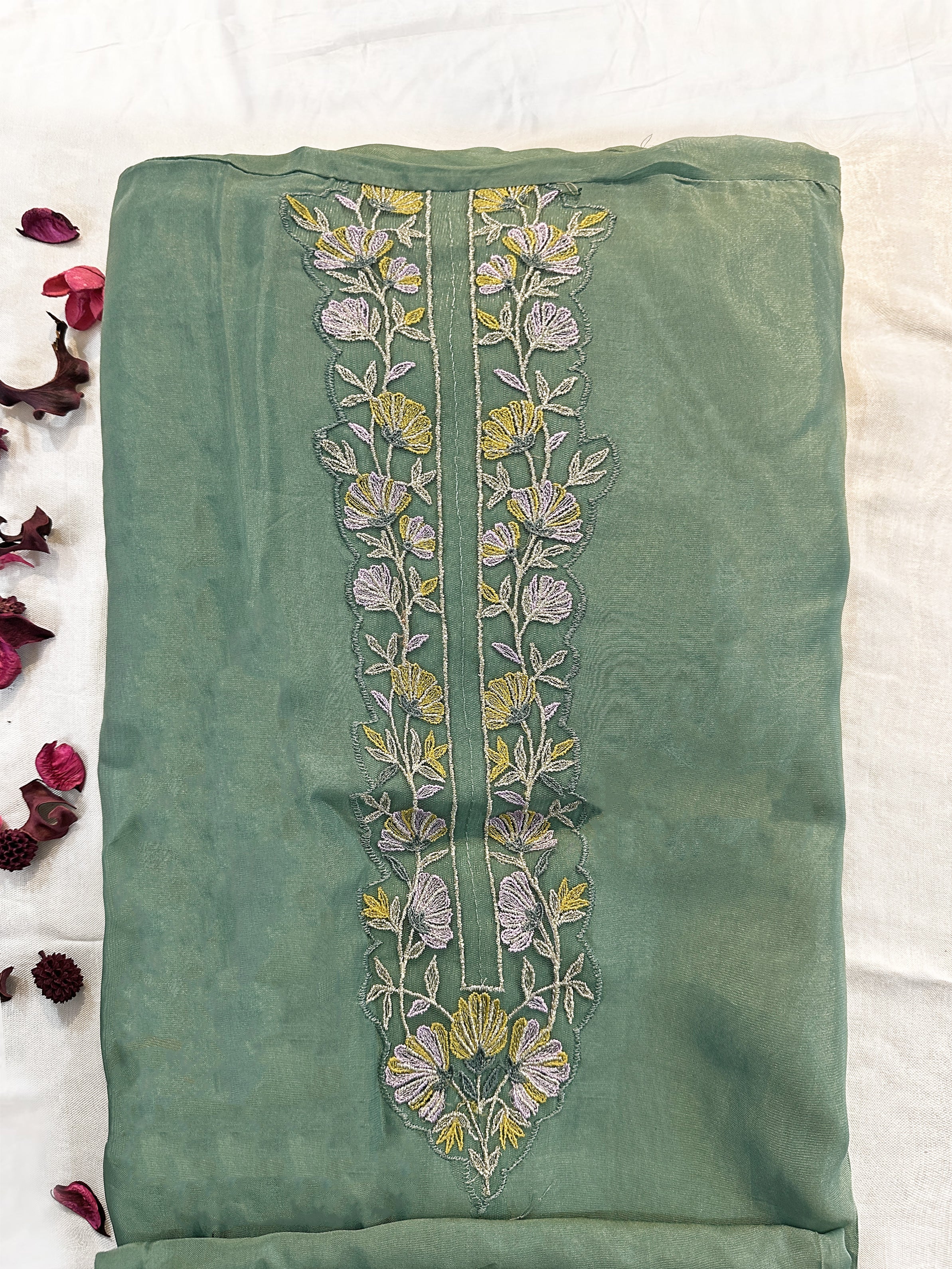 Banarasi Jacquard Silk various colors Unstitched Suit Set