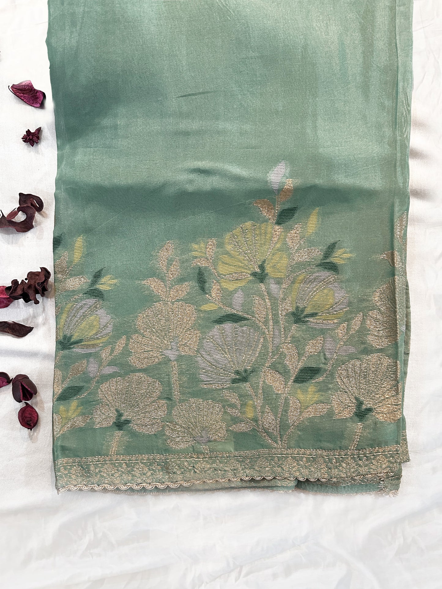 Banarasi Jacquard Silk Unstitched Suit Set various colors