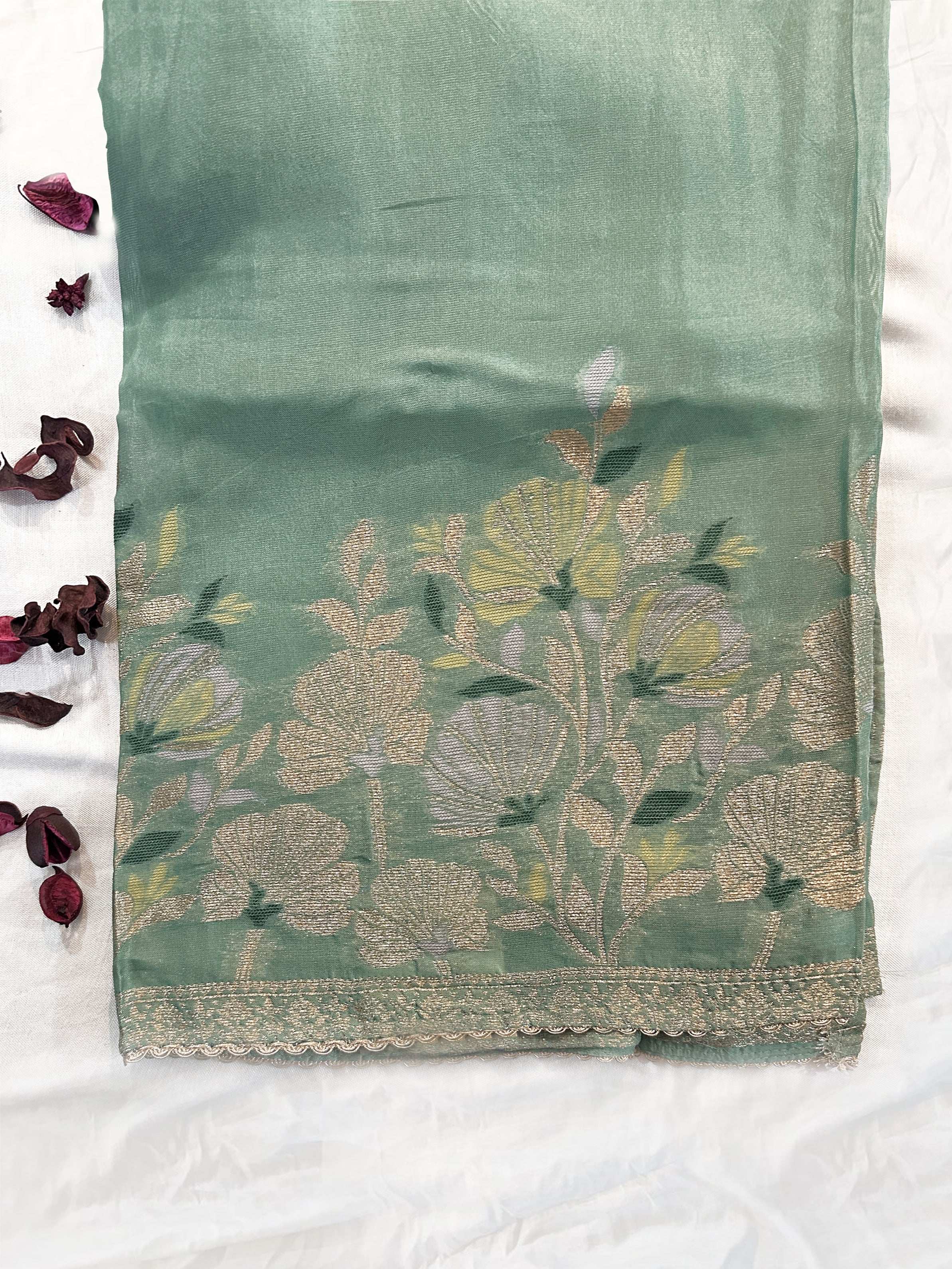 Banarasi Jacquard Silk various colors Unstitched Suit Set