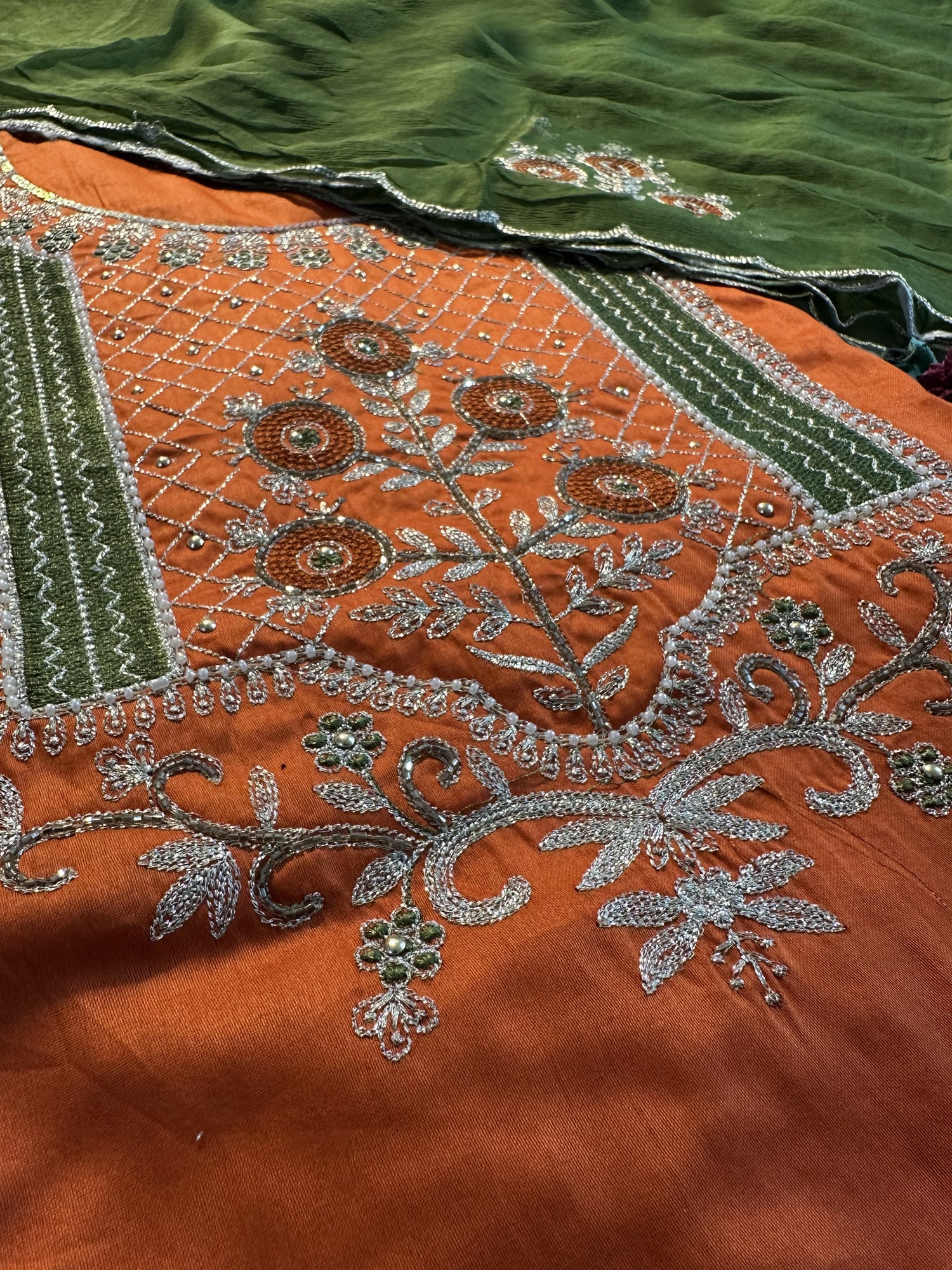 Jam Cotton Matching Unstitched Suit (Orange and Magenta sets)