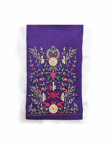 Floral Embroidered Cotton Unstitched Suit Set
