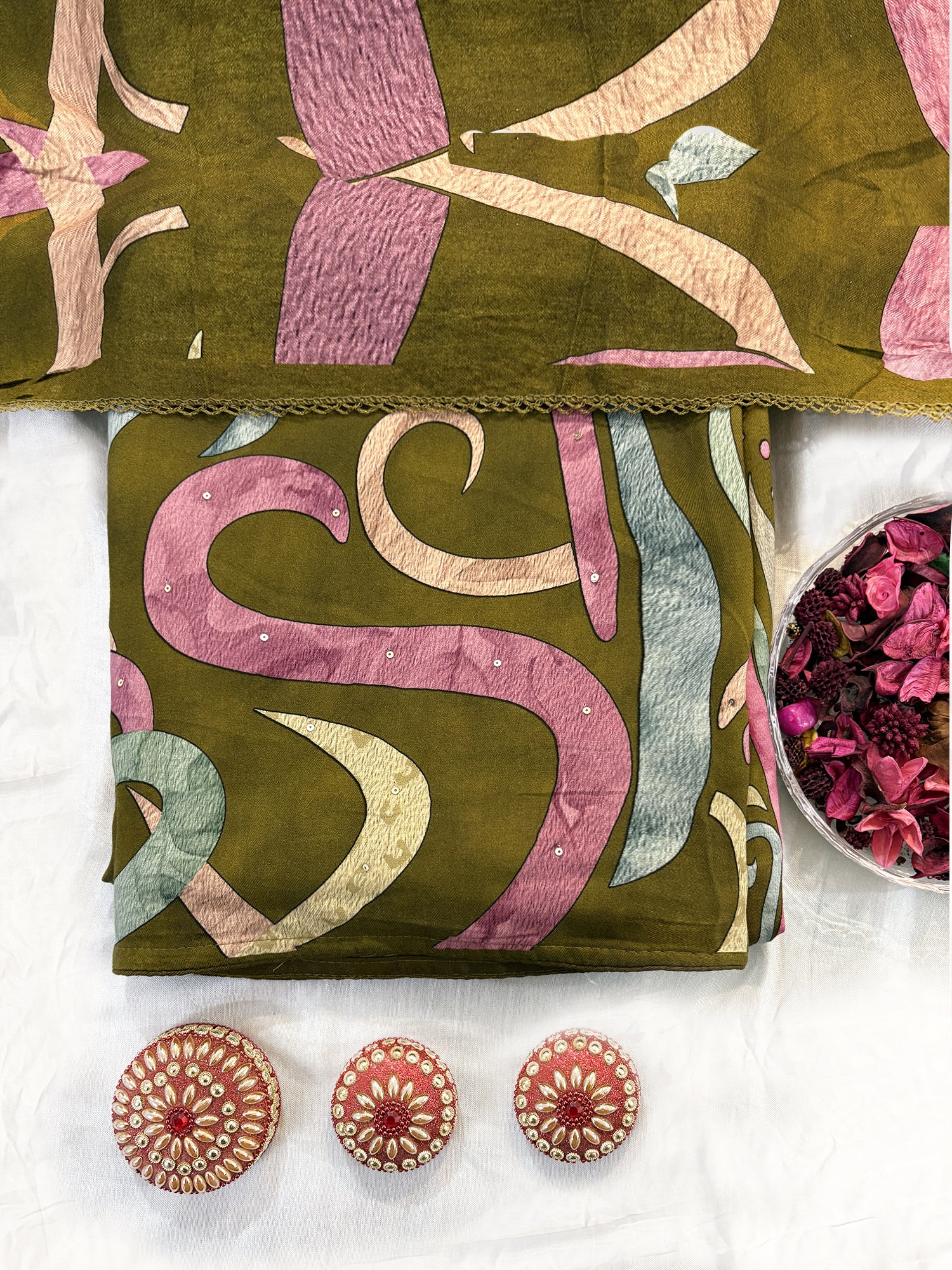 Pashmina Fabric 2 colors Unstitched Suit Set