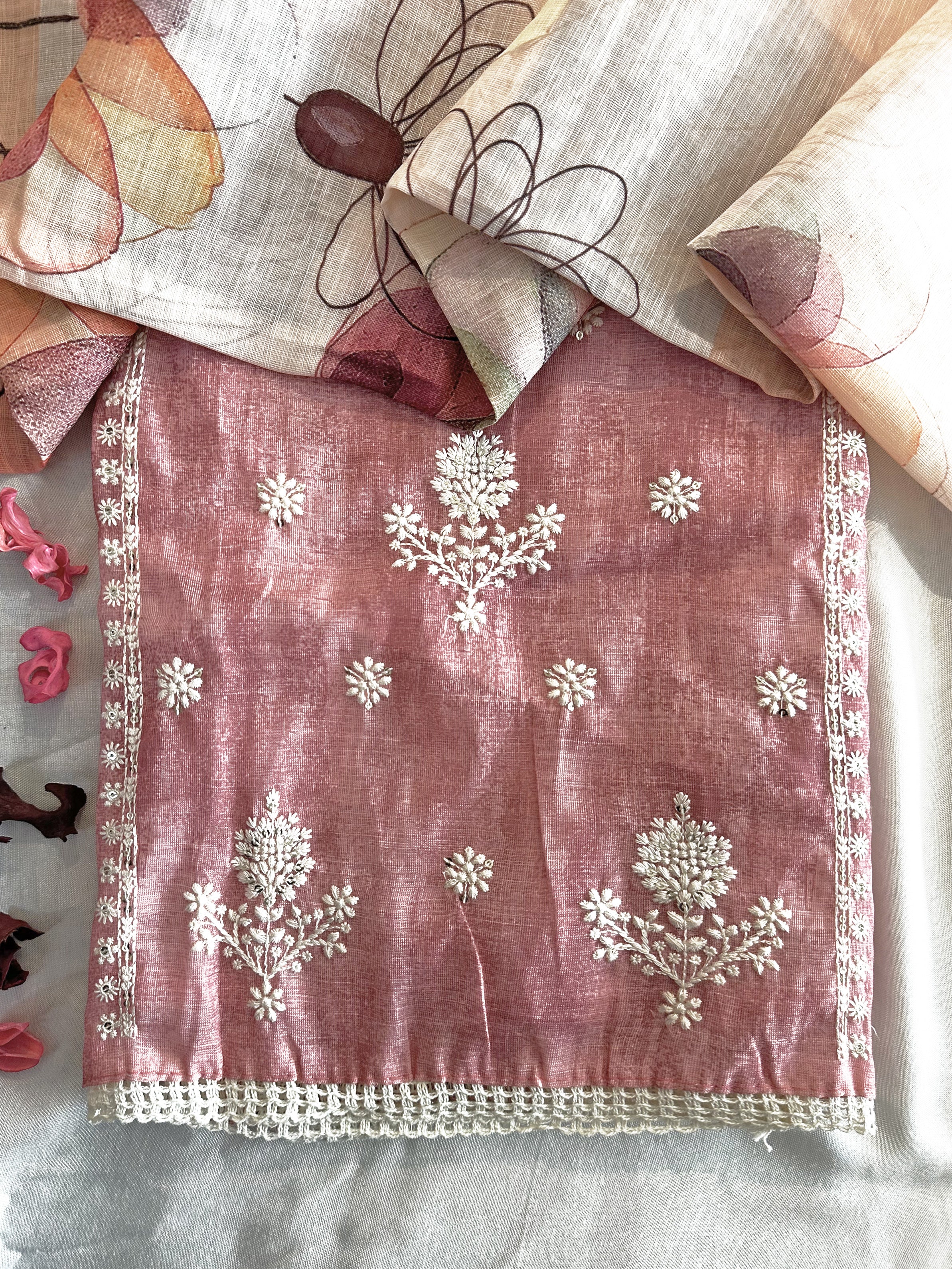 Linen Cotton Unstitched Suit Set 3 Colors