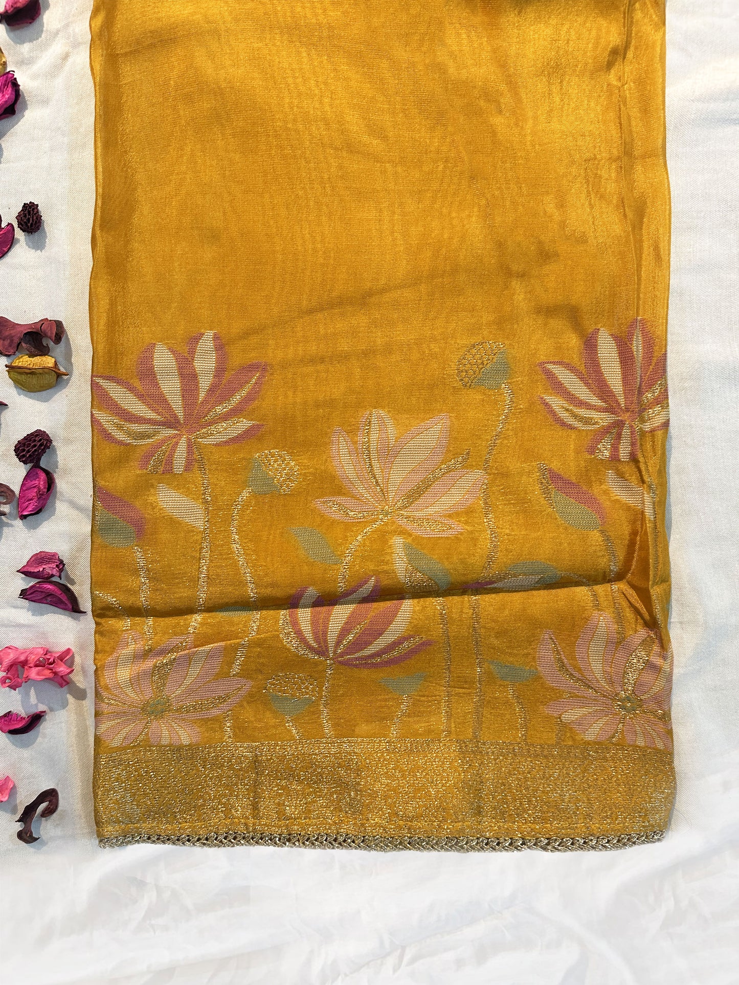Banarasi Jacquard Silk Unstitched Suit Set various colors