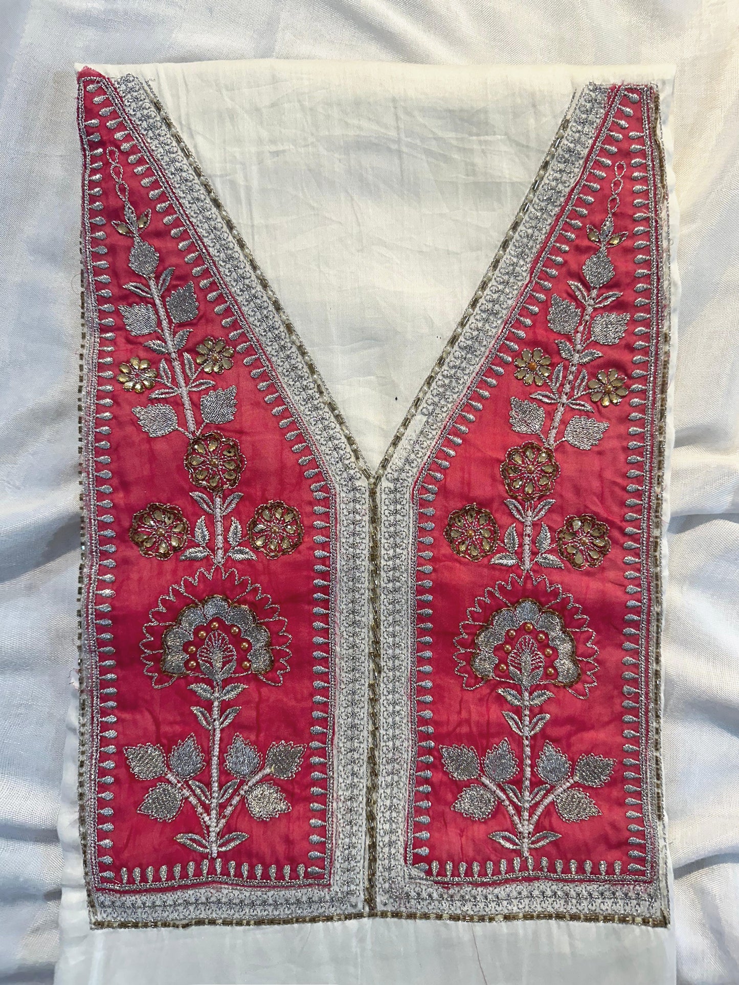 Jam Cotton Matching Unstitched Suit Pink and Parrot green