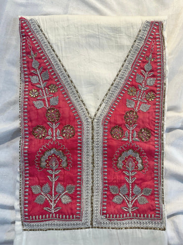 Jam Cotton Matching Unstitched Suit Pink and Parrot green