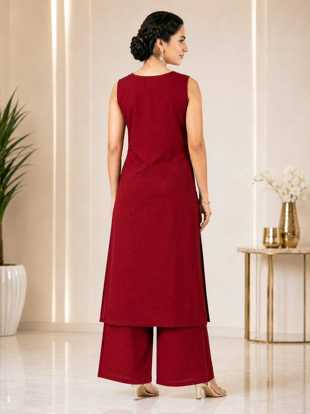 Heavy Embroidered Silk Sharara Suit Set