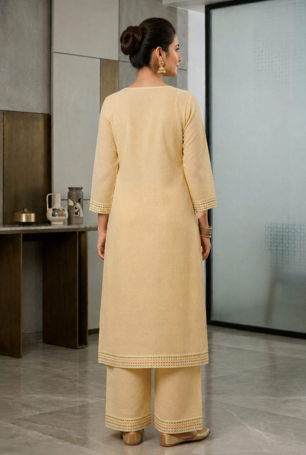 Elephant Figures Trending Embroidered Kurta Set