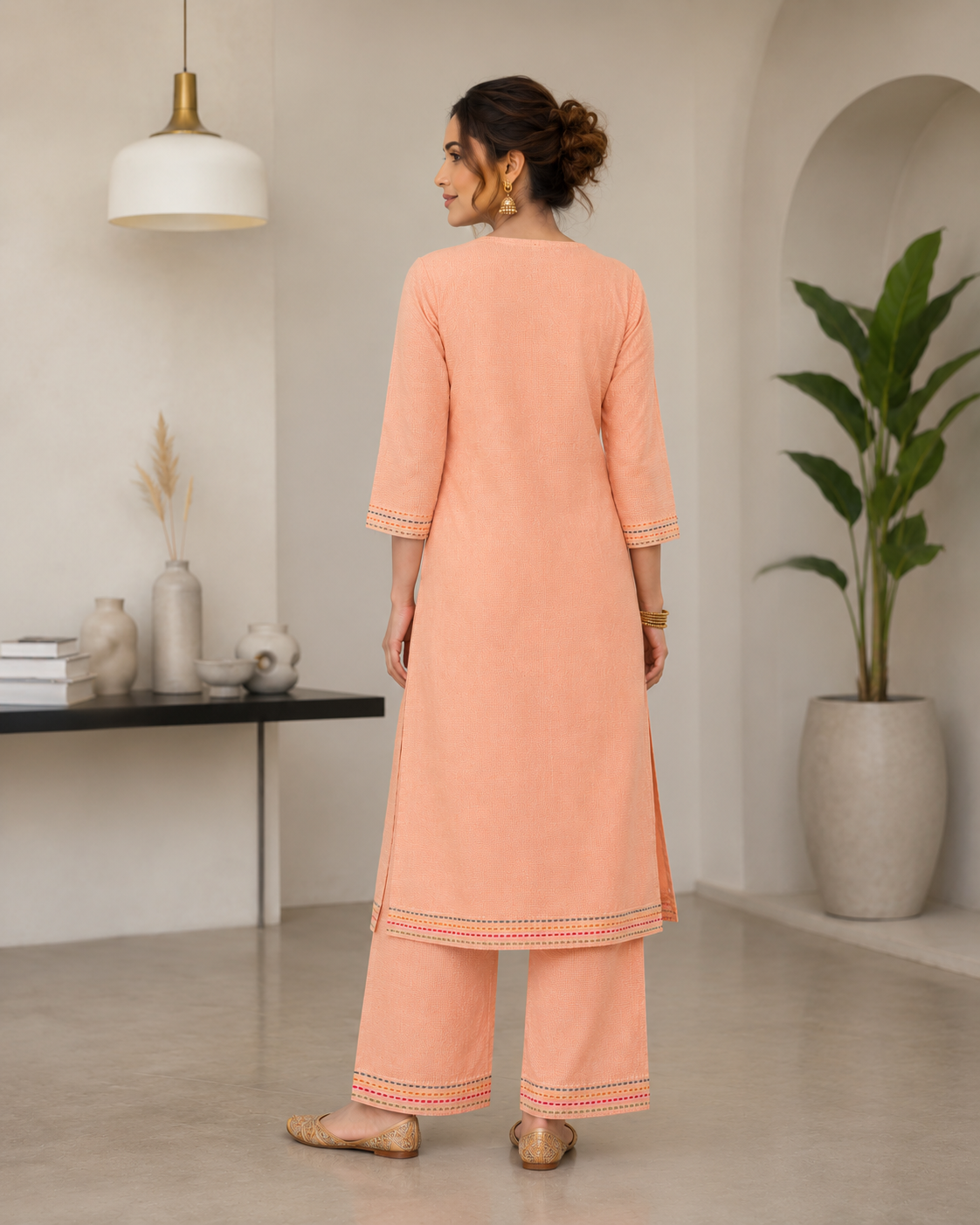 Elephant Figures Trending Embroidered Kurta Set