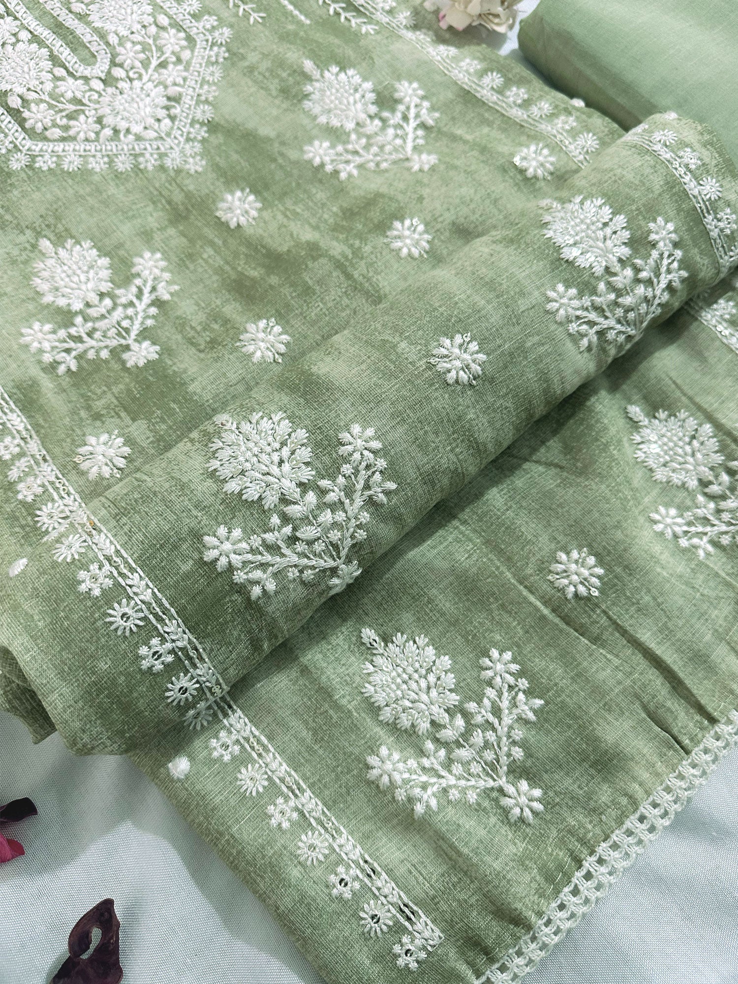 Linen Cotton Unstitched Suit Set 3 Colors