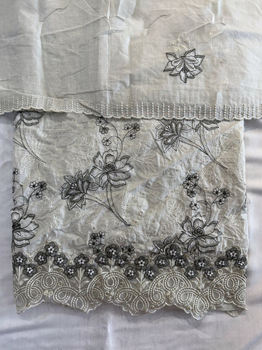 Unstitched Suit Set Cotton Fabric | Grey, Beige, Light Pink, Lemon